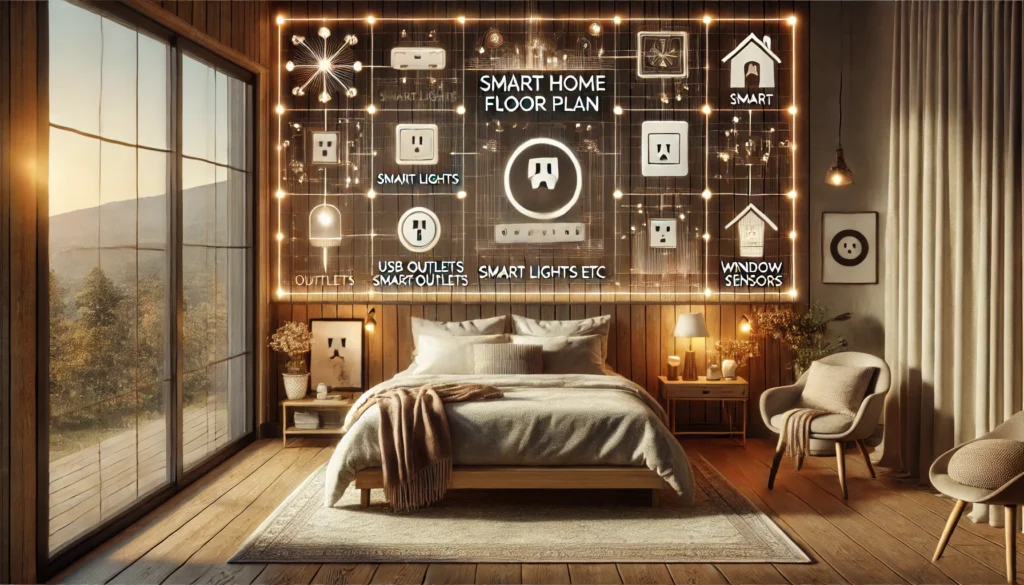 smart home floor plan symbols outlets smart lights etc